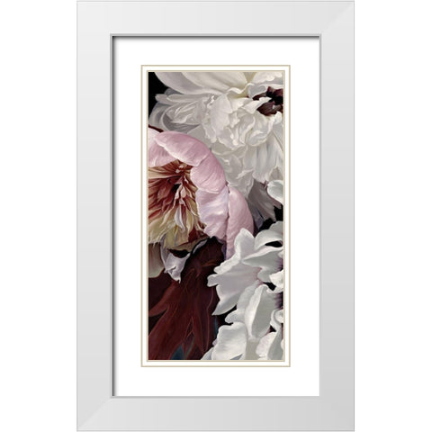 Fleur Triptych - Panel 1 White Modern Wood Framed Art Print with Double Matting by Urban Road