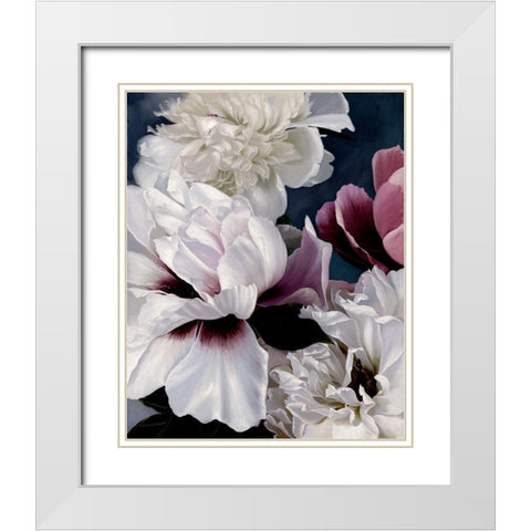 Fiore White Modern Wood Framed Art Print with Double Matting by Urban Road