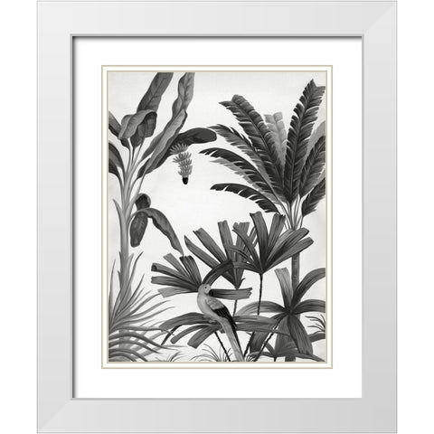 Dominica III White Modern Wood Framed Art Print with Double Matting by Urban Road