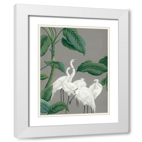 Paper Crane I White Modern Wood Framed Art Print with Double Matting by Urban Road