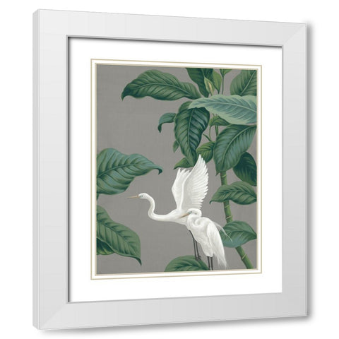 Paper Crane III White Modern Wood Framed Art Print with Double Matting by Urban Road