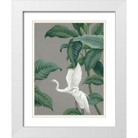 Paper Crane III White Modern Wood Framed Art Print with Double Matting by Urban Road