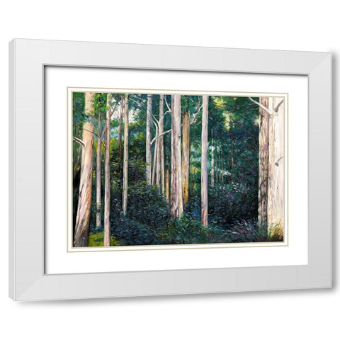 Eucalypt White Modern Wood Framed Art Print with Double Matting by Urban Road