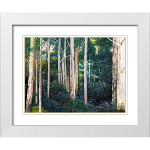 Eucalypt White Modern Wood Framed Art Print with Double Matting by Urban Road