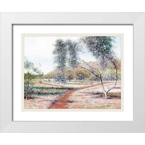 Kalgoorlie White Modern Wood Framed Art Print with Double Matting by Urban Road