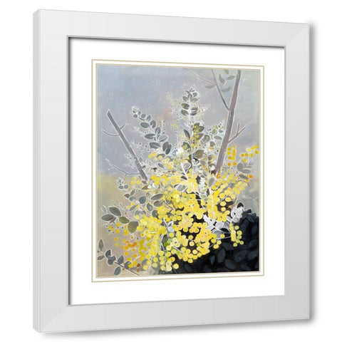Acacia White Modern Wood Framed Art Print with Double Matting by Urban Road
