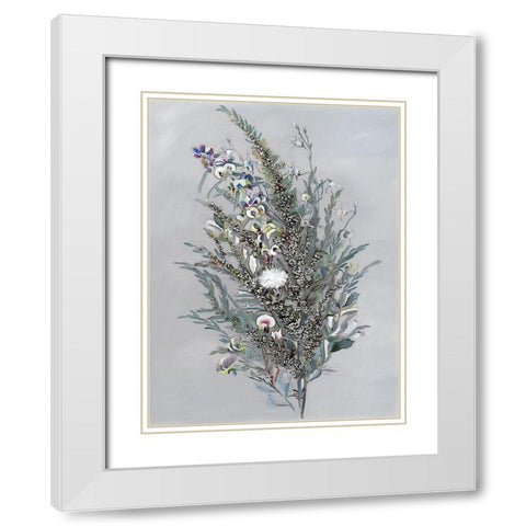 Grevillea White Modern Wood Framed Art Print with Double Matting by Urban Road