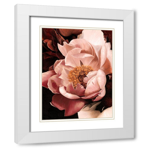 Flourish White Modern Wood Framed Art Print with Double Matting by Urban Road