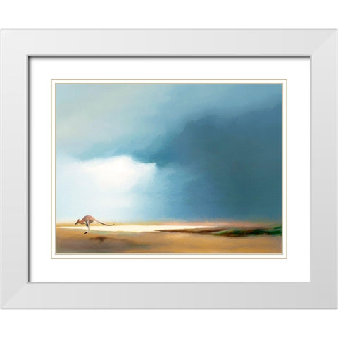 Nullarbor White Modern Wood Framed Art Print with Double Matting by Urban Road