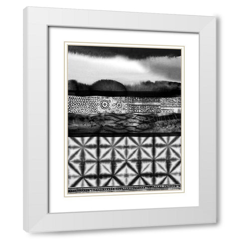 Haiku Charcoal White Modern Wood Framed Art Print with Double Matting by Urban Road