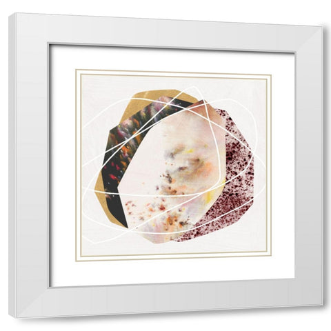 Fire Opal White Modern Wood Framed Art Print with Double Matting by Urban Road