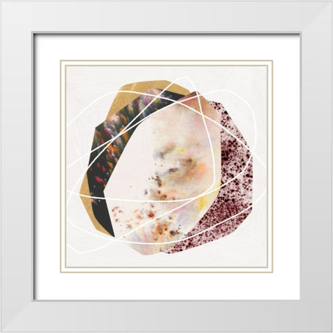 Fire Opal White Modern Wood Framed Art Print with Double Matting by Urban Road
