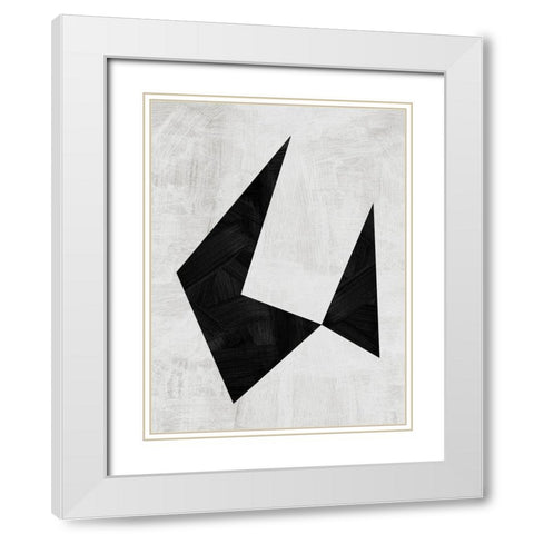 Origami White Modern Wood Framed Art Print with Double Matting by Urban Road