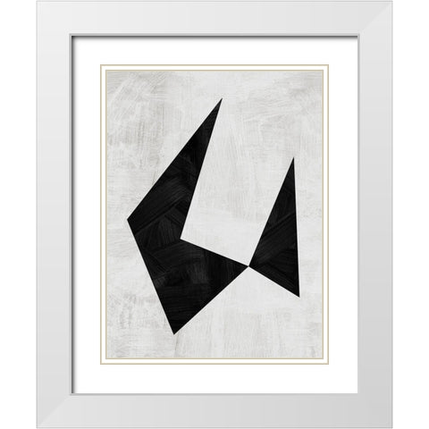 Origami White Modern Wood Framed Art Print with Double Matting by Urban Road