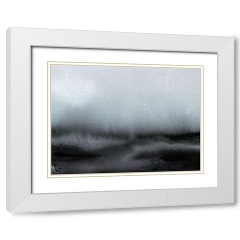 Carina White Modern Wood Framed Art Print with Double Matting by Urban Road