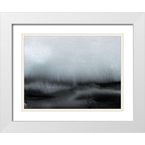 Carina White Modern Wood Framed Art Print with Double Matting by Urban Road