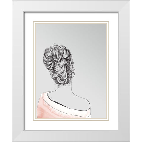 Mia Poster White Modern Wood Framed Art Print with Double Matting by Urban Road