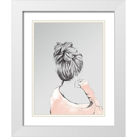 Ava Poster White Modern Wood Framed Art Print with Double Matting by Urban Road