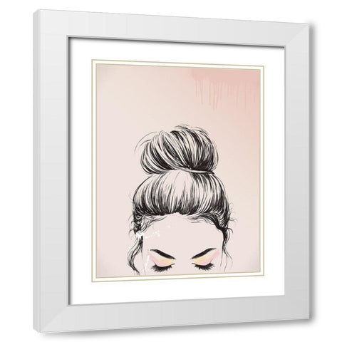 Sophia  White Modern Wood Framed Art Print with Double Matting by Urban Road