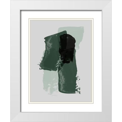 Contrast Emerald Poster White Modern Wood Framed Art Print with Double Matting by Urban Road