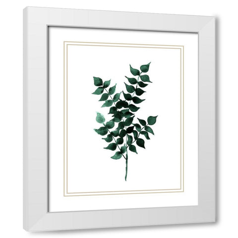 Cedar Green Poster White Modern Wood Framed Art Print with Double Matting by Urban Road