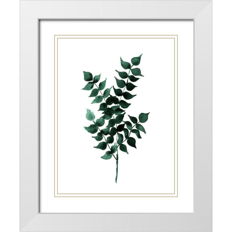 Cedar Green Poster White Modern Wood Framed Art Print with Double Matting by Urban Road