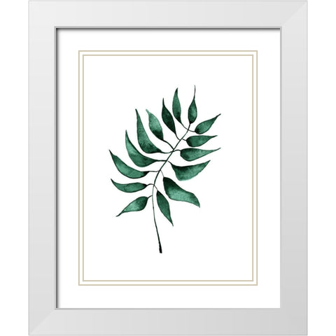 Oak Green Poster White Modern Wood Framed Art Print with Double Matting by Urban Road