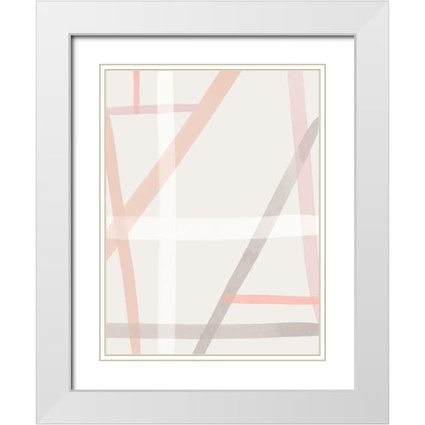 Outline Poster White Modern Wood Framed Art Print with Double Matting by Urban Road