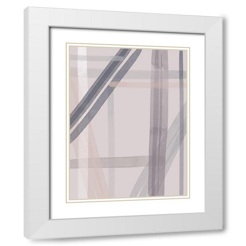 Borderline Poster White Modern Wood Framed Art Print with Double Matting by Urban Road