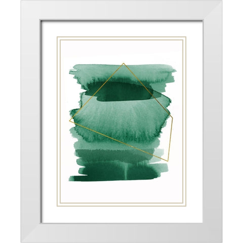Greenset Poster White Modern Wood Framed Art Print with Double Matting by Urban Road