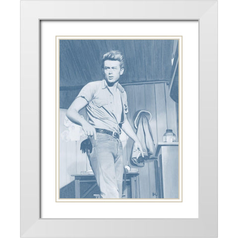 James Dean Dusk Poster White Modern Wood Framed Art Print with Double Matting by Urban Road