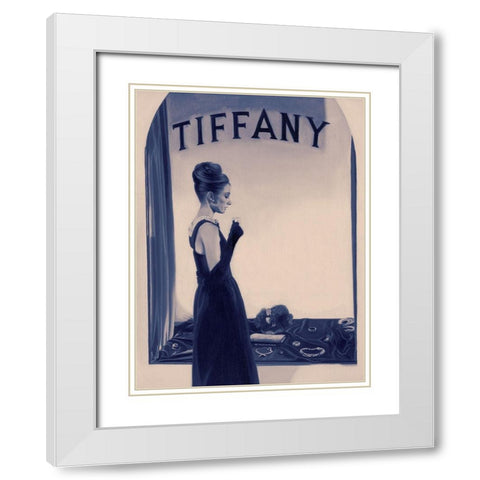 Tiffany Blue Poster White Modern Wood Framed Art Print with Double Matting by Urban Road