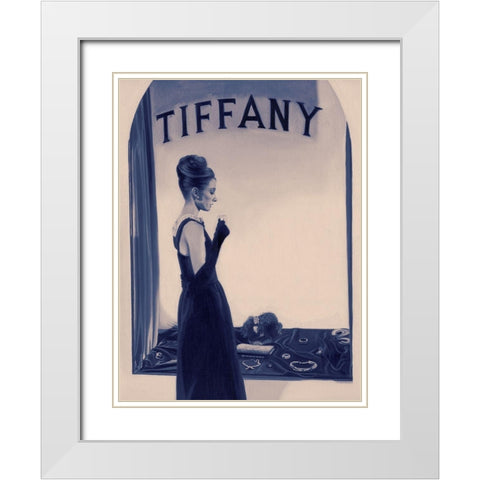 Tiffany Blue Poster White Modern Wood Framed Art Print with Double Matting by Urban Road