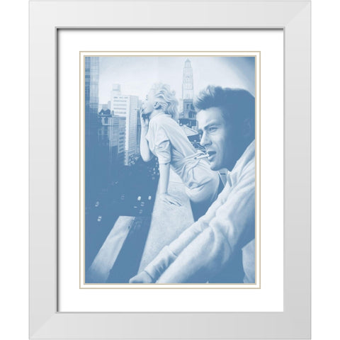 James and Marilyn Dusk Poster White Modern Wood Framed Art Print with Double Matting by Urban Road