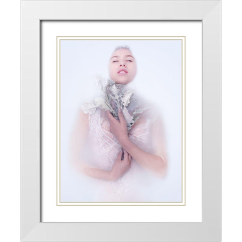 Ophelia Poster White Modern Wood Framed Art Print with Double Matting by Urban Road