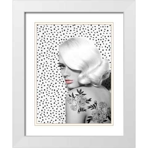 Gwen Poster White Modern Wood Framed Art Print with Double Matting by Urban Road