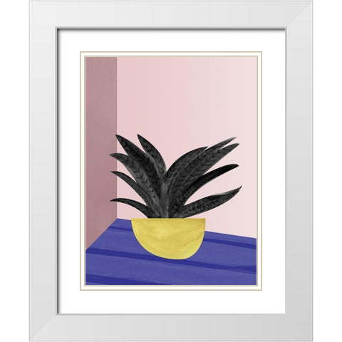 Say Aloe White Modern Wood Framed Art Print with Double Matting by Urban Road