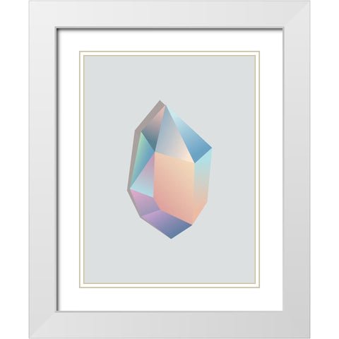 Aurora II Poster White Modern Wood Framed Art Print with Double Matting by Urban Road