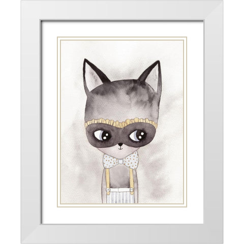 Alley Kat Poster White Modern Wood Framed Art Print with Double Matting by Urban Road