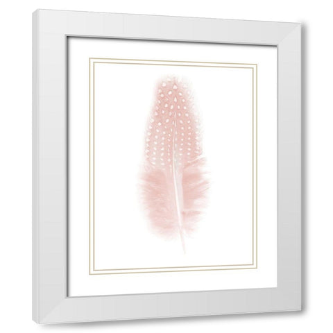 Quill Blush Poster White Modern Wood Framed Art Print with Double Matting by Urban Road