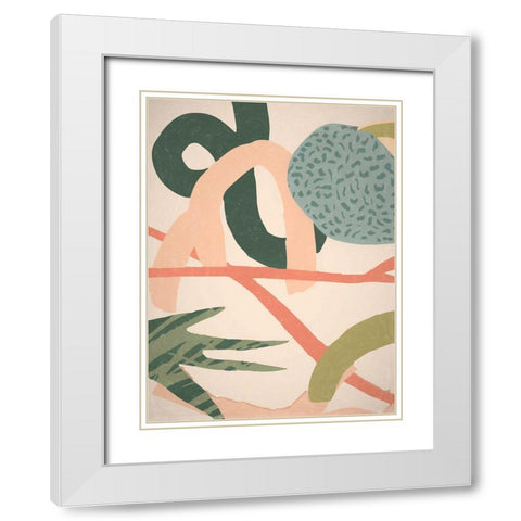 Tropical Oasis II Poster White Modern Wood Framed Art Print with Double Matting by Urban Road