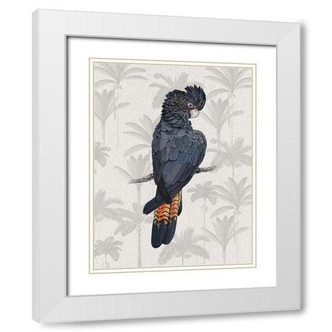 Tropical Cockatoo Poster White Modern Wood Framed Art Print with Double Matting by Urban Road