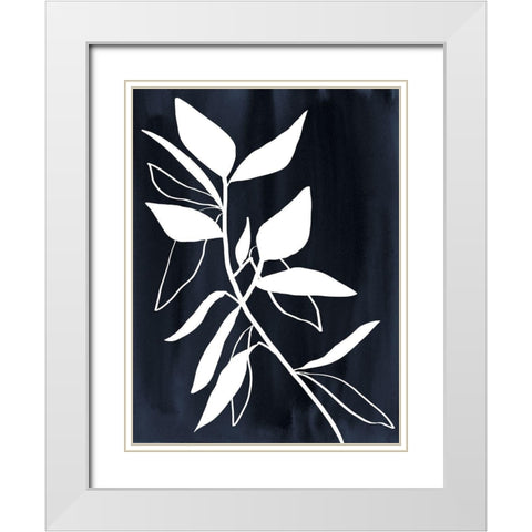 Indigo Etchings I Poster White Modern Wood Framed Art Print with Double Matting by Urban Road