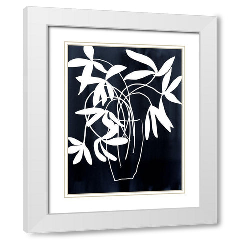 Indigo Etchings II Poster White Modern Wood Framed Art Print with Double Matting by Urban Road