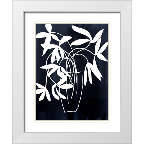 Indigo Etchings II Poster White Modern Wood Framed Art Print with Double Matting by Urban Road