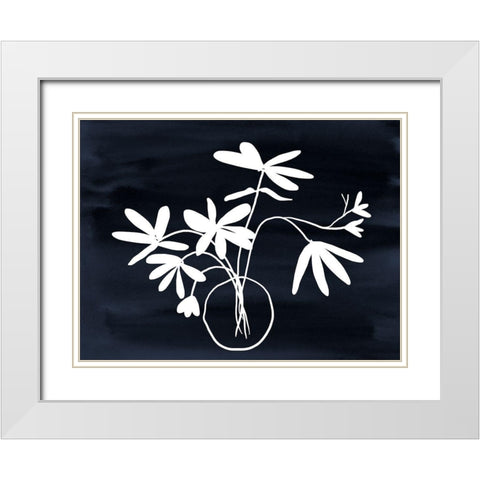 Indigo Etchings III Poster White Modern Wood Framed Art Print with Double Matting by Urban Road