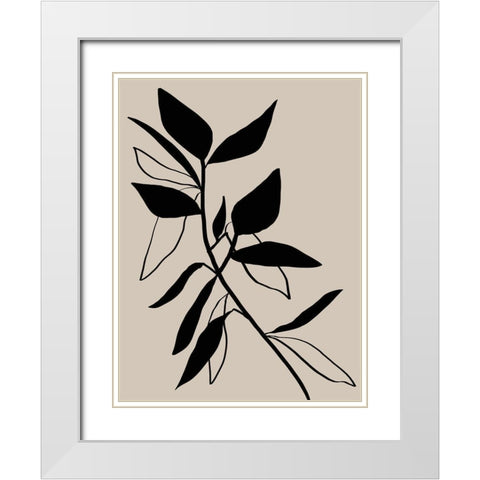 Beige Etchings I Poster White Modern Wood Framed Art Print with Double Matting by Urban Road