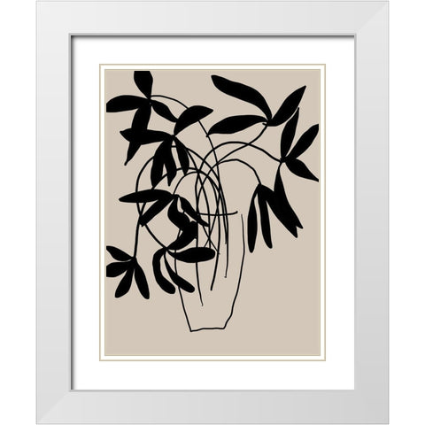 Beige Etchings II Poster White Modern Wood Framed Art Print with Double Matting by Urban Road