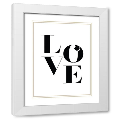 Big Love Poster White Modern Wood Framed Art Print with Double Matting by Urban Road