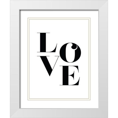 Big Love Poster White Modern Wood Framed Art Print with Double Matting by Urban Road